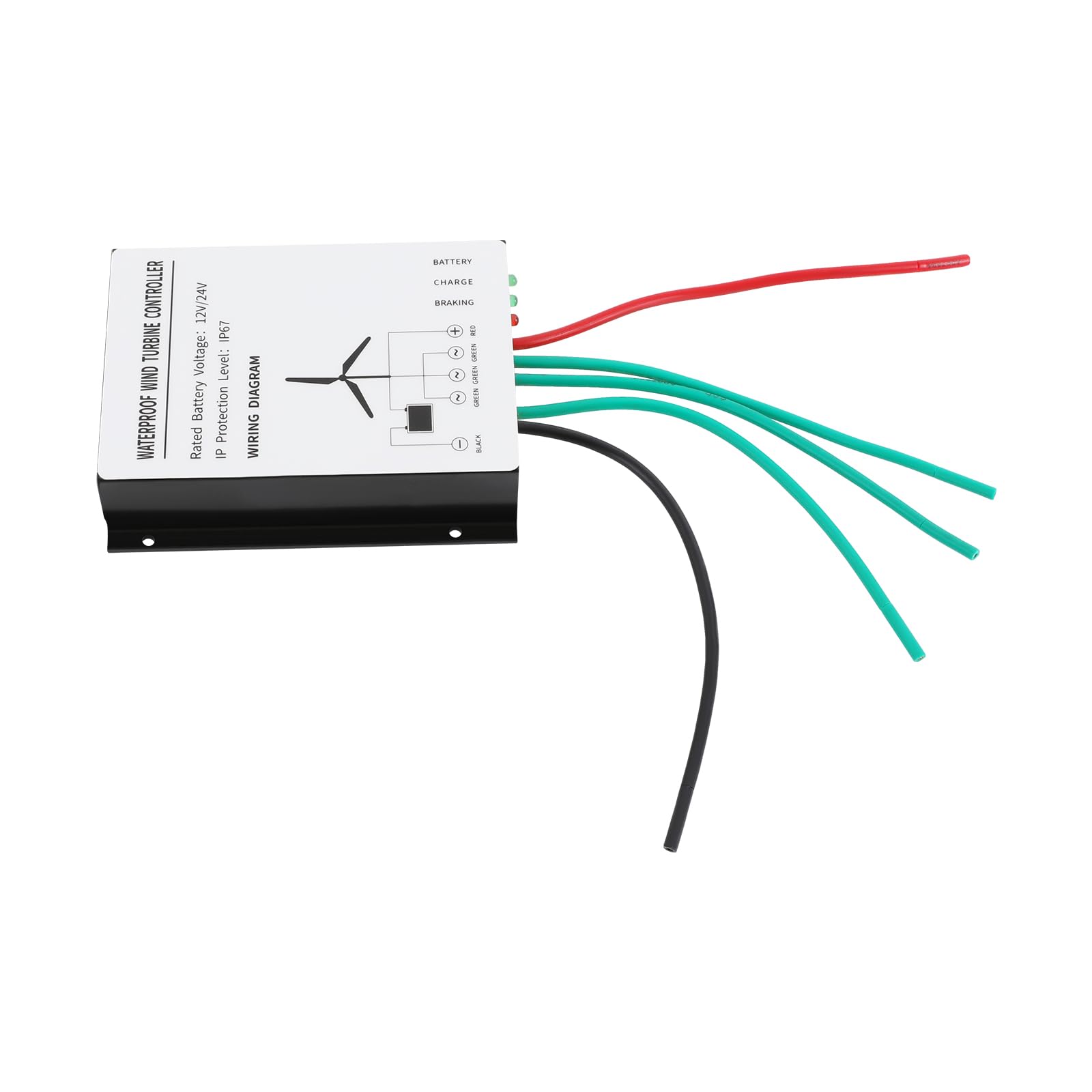 Generatore di turbina eolica verticale da 400 W, 24 V, 3 pale, elettromagnetismo, velocità del vento 14 m/s, per barche, industrie, capanne