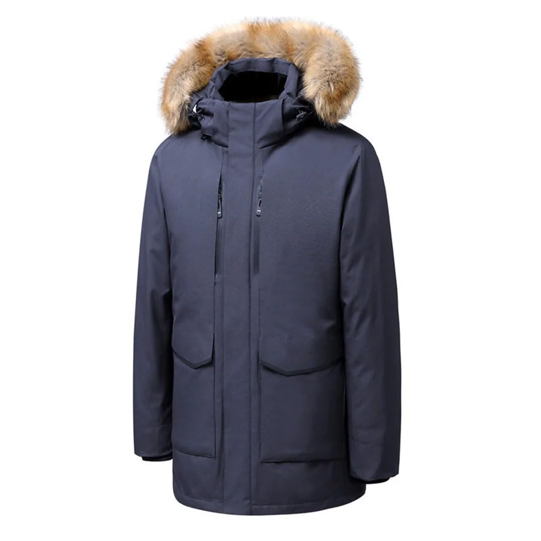 Vogrtcc Parka Da Uomo Con Cappuccio Ampio Cappotto Invernale