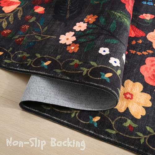 Rugcomf Runner Rug For Hallways Kitchen Runner Rug Non Slip 2'6''X8' Washable Runner Rugs With Rubber Backing Soft Floral Carpet Runner For Hallways thumb #2