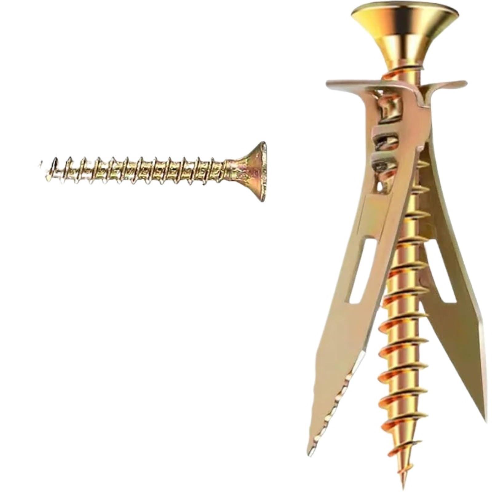 Self Drilling Metal Drywall Anchors Kit, Expansion Fasteners with Self Tapping Screws(12x40mm-45mm,50 Set)