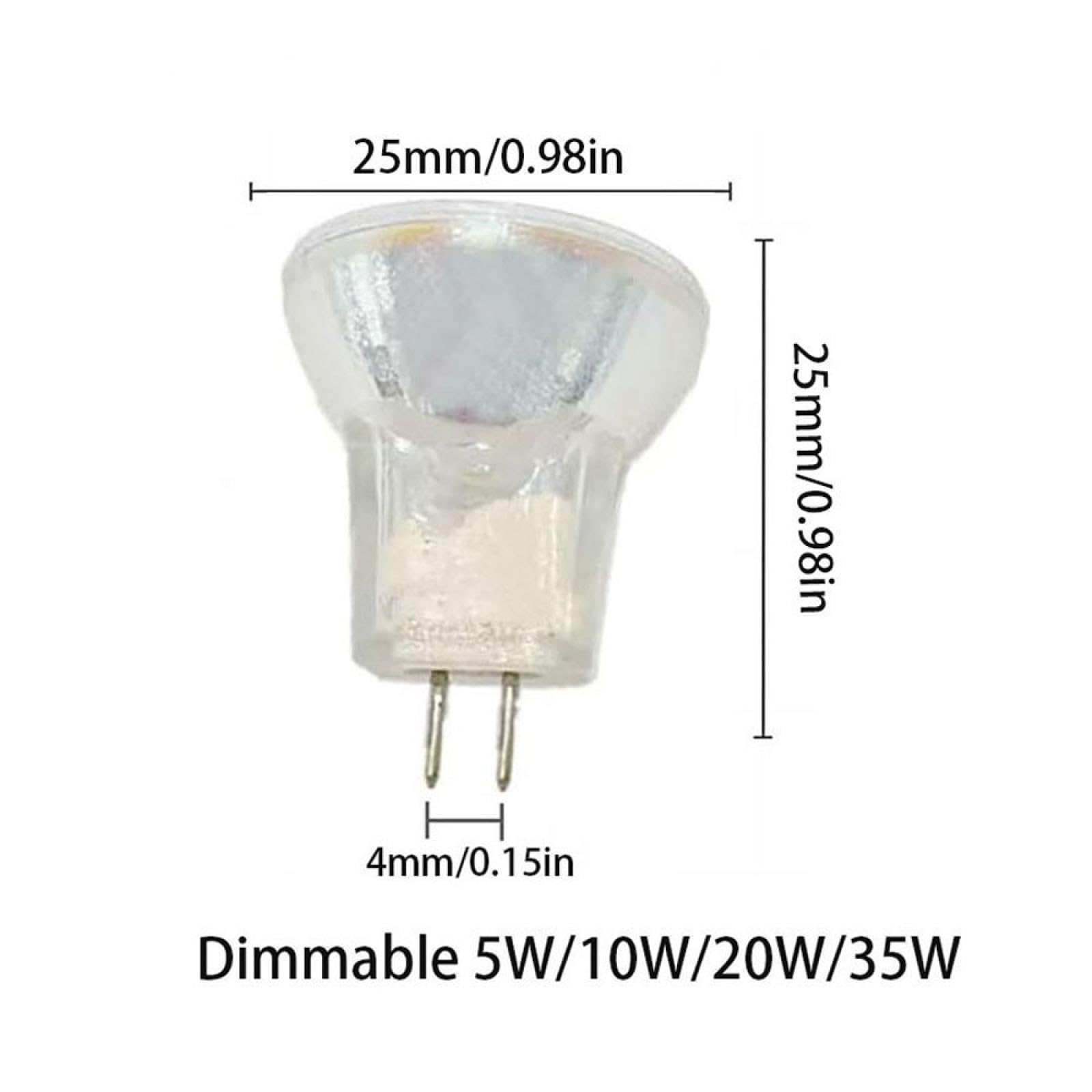 Lampadine Alogene Mr8 6V 5W Riflettore Alogene Faretti MR8 6V 10W Faretto Alogeno Lampadina G4 Bi-Pin Base Spotlight Per Strumenti Meccanici A Bassa Tensione 10Pc 20W