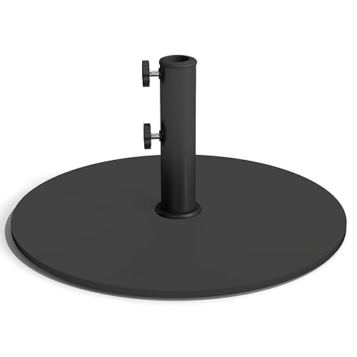 44lbs Heavy Duty Round Outdoor Patio Umbrella Base, Steel Plate