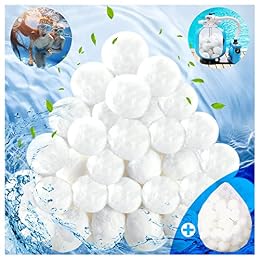 MGZTTHW 1.7 Lbs Pool Filter Balls for Sand Filter Reusable Fiber Filter Media Ball for Swimming Pools Fish Tanks Alternative to Sand Glass Cleaning