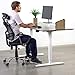 VIVO Electric Stand Up Desk Frame Workstation with Memory Touch Pad, Single Motor Ergonomic Standing Height Adjustable Base, White, DESK-V102EW