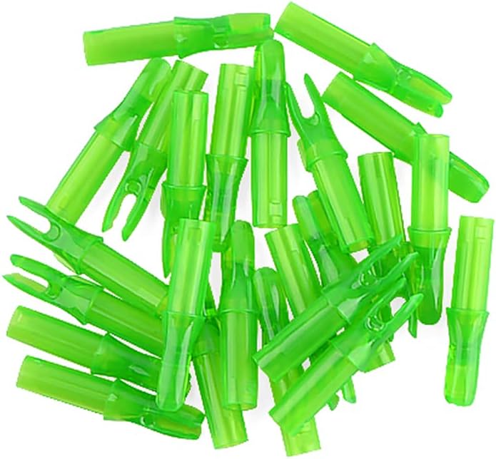 50 Pack Archery Arrow Nock ID 6.2mm/.244" Plastic Insert Arrow Nocks Tail for DIY Hunting Shooting Arrows