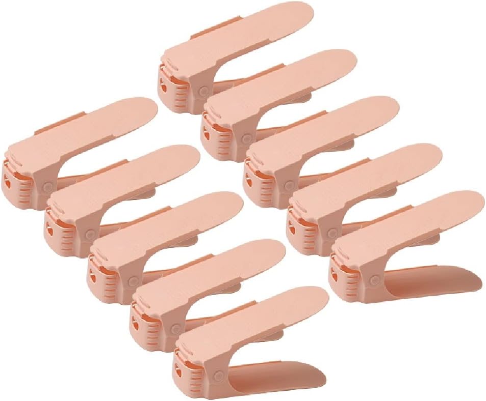 Shoe Stacker 10pcs Adjustable Storage Shoe Rack Double-Layer Shoe Holder Bedroom Space-Saving Home Dormitory Artifact Storage Shoe Space Saving, Non-Slip (Color : D) (C)