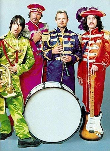 By 24 SEVEN Red Hot Chili Peppers Funk Rock Band Anthony Kiedis Flea Chad Smith, Josh Klinghoffer, John Frusciante Poster12x12 inch poster