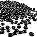 CYS EXCEL Gem Stone Black, Glass Stone, Marbles, Pebbles for Vases, 5 LB, 500-600 Stones, Multiple Color Choices, Flat Bottom, Round Top, Rocks, Bowl Filler Gems