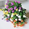 15 Mazzi Fiori Artificiali Resistenti Ai UV - Per Interni Ed Esterni, 5 Colori