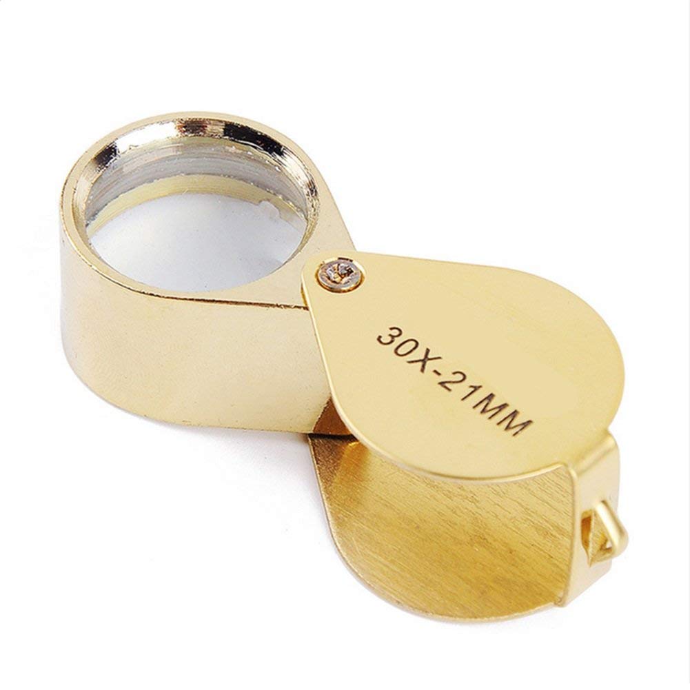 Lente di ingrandimento Pieghevole Lente di ingrandimento Ottica HD 30X Lente di Vetro Girevole Lente di ingrandimento Portatile Invia Regalo per Anziani Lente d