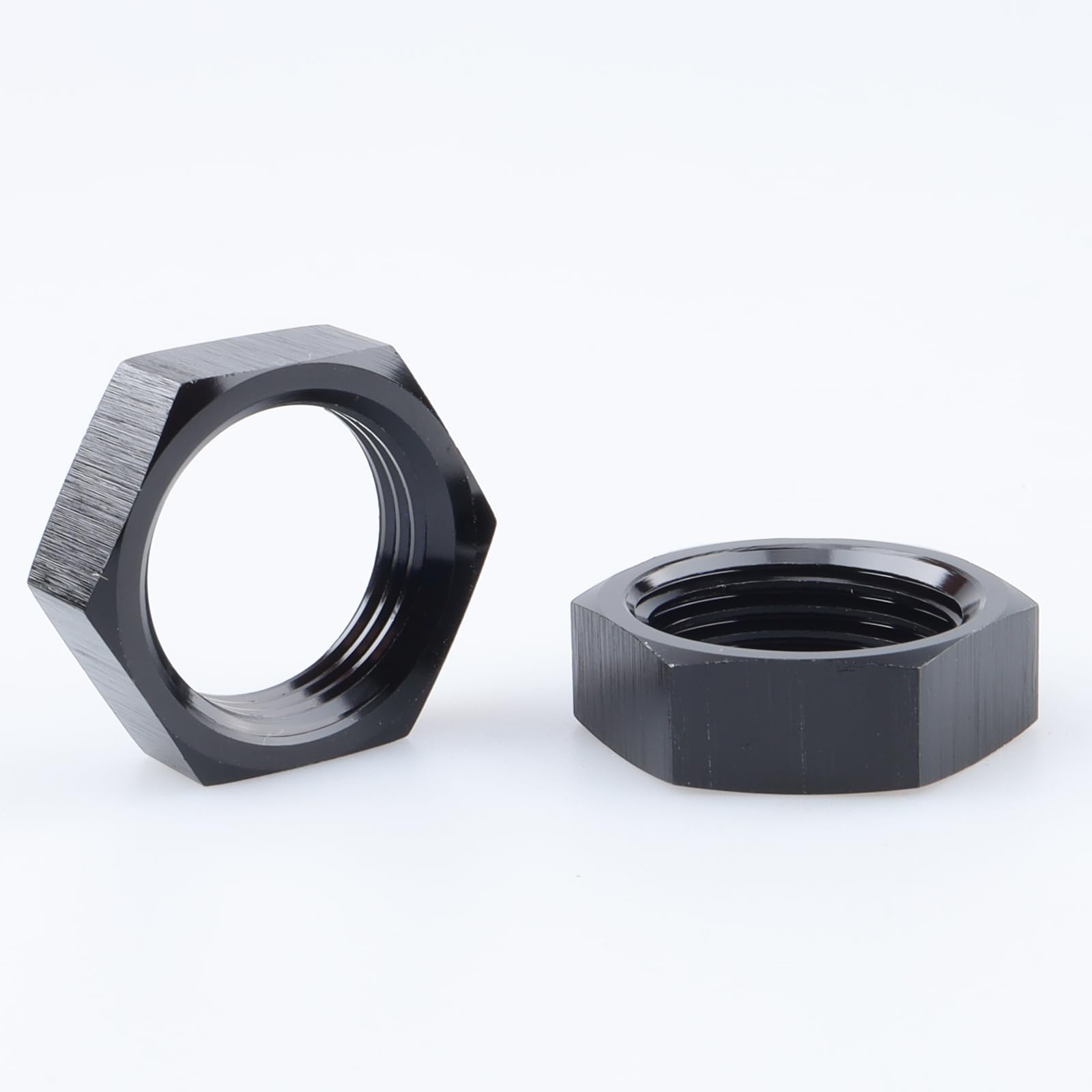 Raccord AN10 écrou hexagonal femelle aluminium noir pour adaptateur cloison voiture