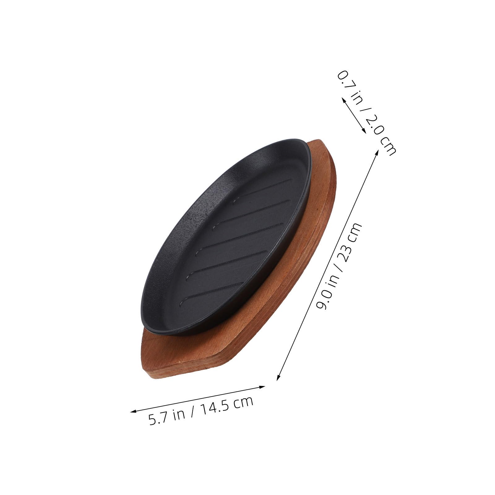 Placa de Parrilla de Hierro Fundido 20cm para Bistec