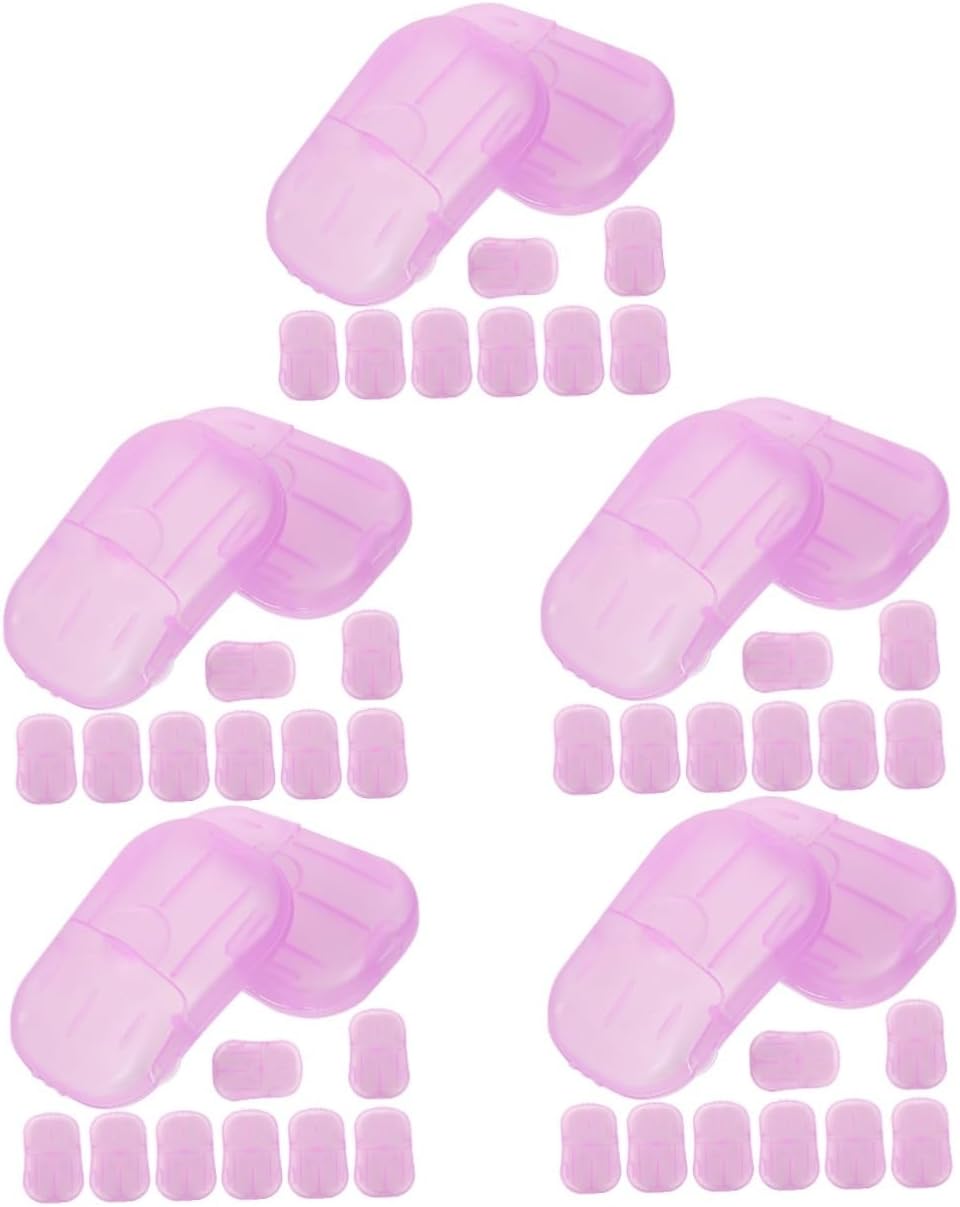 Kisangel 30 Boxes Portable Travel Soap Kids Soap Travel Supplies Hand Washing Soap Slices Soap Flakes Travel Soap