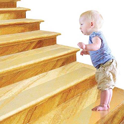Bande antidérapante escalier autocollante et prédécoupée haute adhérence 15 pcs