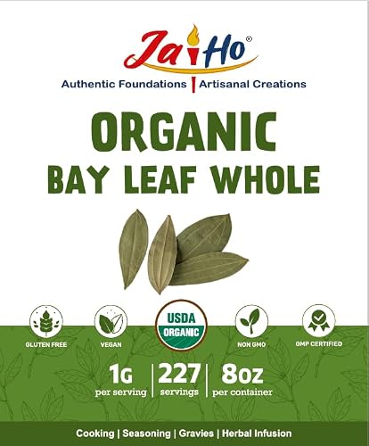 Jai Ho Organic Whole Bay Leaves, 227 g