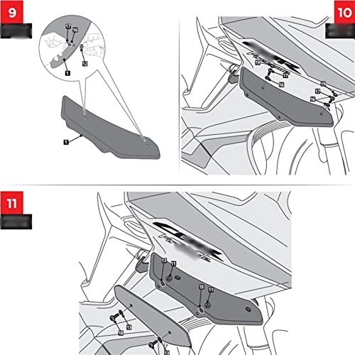 Kit d'aile aérodynamique CBR1000RR en finition rigide pour carénage SP2 - 6