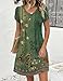 Zeagoo Floral Dresses for Women Casual Summer Dresses Fit and Flare Dress Loose Fit A Line Dress Boho Sundress, Green Floral 01