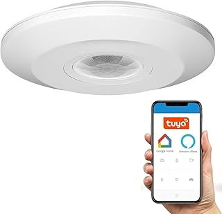 Aufputz Wi-Fi 2.4GHz Bewegungsmelder, LED geeignet, kompatibel mit Alexa, Google Home, Sprachsteuerung