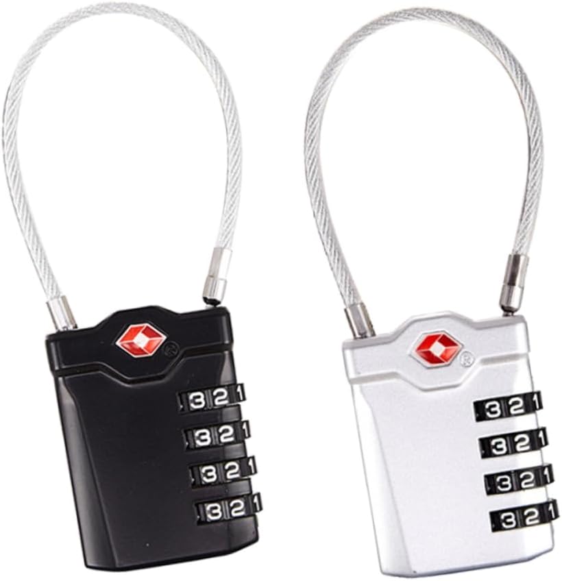 SHINEOFI 2pcs Travel Luggage Locks TSA Combination Padlocks Safe Locks for Suitcase Easy to Outdoor Safe