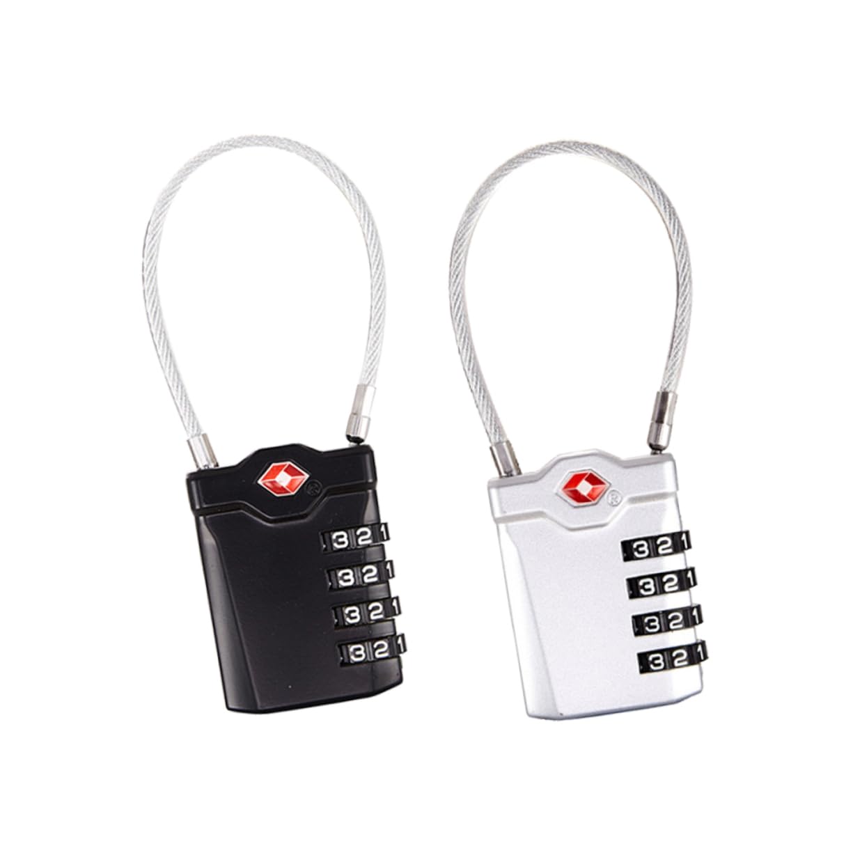 2pezzi Lucchetto Per Valigie Cifre Lucchetto e Portatile Per Viaggi Sicurezza Bagagli e Zaini Da