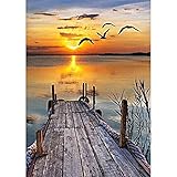 DIY 5D Diamond Painting Kits for Adults Full Drill Embroidery Paintings Rhinestone Pasted DIY Painting Cross Stitch Arts Crafts for Home Wall Decor 11.8×15.7Inches Sunset Diamond Painting