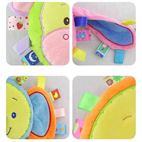 Image of Monkey Taggie Activity Blanket and Sensory Toy Baby Gifts for Newborns Baby,Infant,Lovey Soft Toy - Clam Down and Play Your Baby, Baby taggy Toy