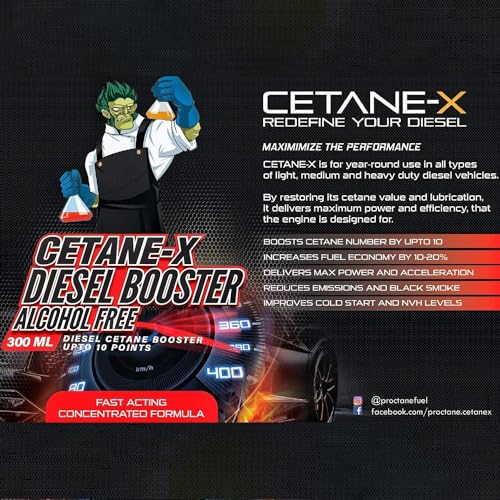 Image of Alcohol Free Diesel Cetane Booster for Mileage Boost, Lubrication, Maximum Horsepower - Suitable for All Diesel Car (1 Unit, 300ml)
