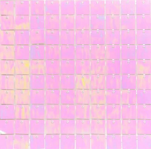 Miniatura 4 de Telón de fondo de pared con lentejuelas cuadradas de color rosa arcoíris para decoración de cumpleaños, Navidad, fiesta de Halloween, boda,