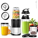 Photo Gallery consciot cb08 16-piece blender & grinder combo for kitchen and personal size, blend shakes and smoothies, frozen drinks, baby food, spreads & more, 4 bpa-free portable to-go cups, 900 peak watts Photo Gallery consciot cb08 16-piece blender & grinder combo for kitchen and personal size, blend shakes and smoothies, frozen drinks, baby food, spreads & more, 4 bpa-free portable to-go cups, 900 peak watts