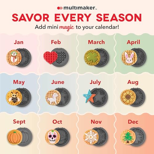 Image of Dash MultiMaker Mini System Removable Plate Set - Nonstick Replacement Plates for Easter Waffle Breakfast - Waffle Maker Not Included - 4-Inch - Two-Pack - Bunny & Shamrock