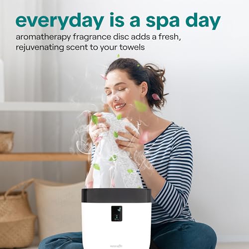 SereneLife Towel Warmer Bucket – Countertop Mini Towel & Blanket Heater with Timer, Auto Shut-Off, Customized Fragrances, Fits Robes, Blankets & PJS by SereneLife - Image 3