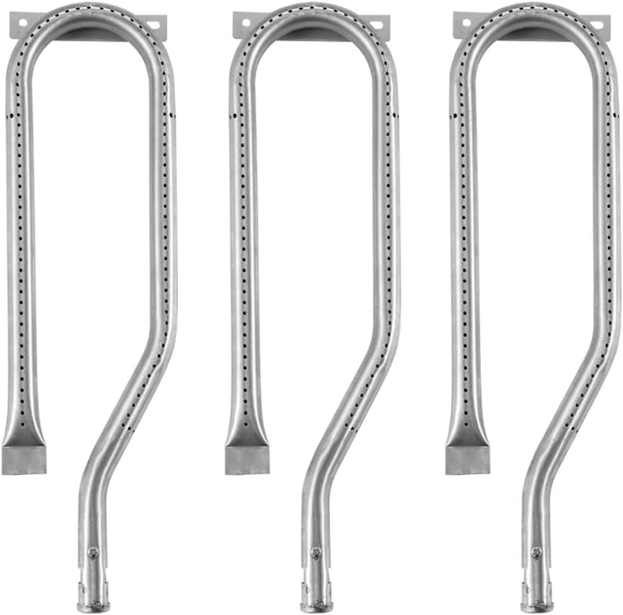 Gas Grill Burner Replacement for Jenn-air Grill Parts 720-0336, 730-0336, 730-0339, 720-0511, 720-0512, Nexgrill BBQ Models, 15 13/16 inch Stainless Steel Curved Burner, Set of 3, KB867