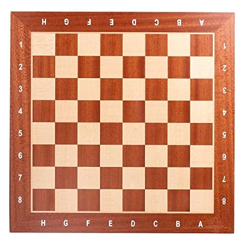 Professional Tournament Chess Board Only (3 (19"x19", Sapele/Maple) Cover