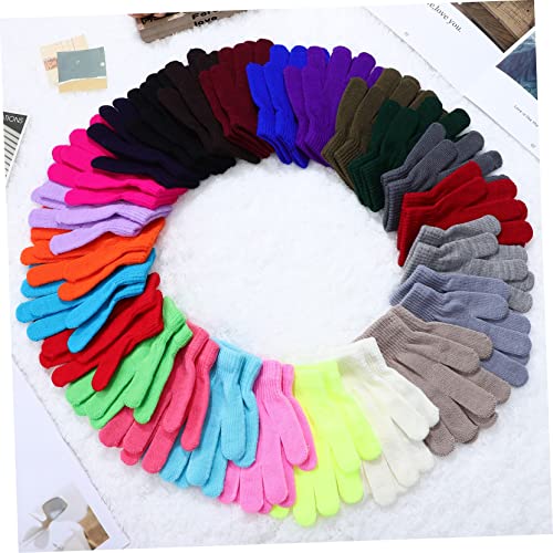 FRCOLOR 24pairs Finger Boys and Girls Gloves Thermal Outdoor Winter Gloves Knitted Boy Girl's Hand Warmers4