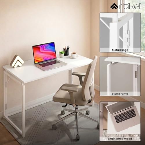 Image of Artikel Foldy Wooden Foldable Study Table Computer Desk for Home Office| Compact Portable Writing Desk for Students, Adults| No Assembly Folding Laptop Table, Workstation & PC Desktop Tables 80*40cm