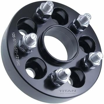 1.25 Inch Hub Centric Wheel Spacer Compatible with Subaru WRX, VW Golf, Beetle & Audi TT - 5x100 Bolt Pattern, 57.1mm Hub Bore, 12x1.5 Studs, 32mm, 6061-T6 Billet Aluminum, Black - Single