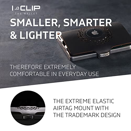 I-CLIP Original Silver Radio Impact, Compatible with Apple AirTag Wallet, Money Bag, Purse, Credit Card case, Credit Card Holder4