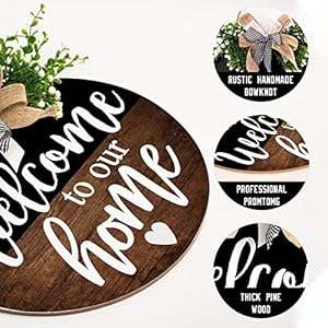 Welcome to Our Home Wooden Front Door Sign Welcome Sign Rustic Round Wreath Wall Hanger Porch Decor Spring and Summer Farmhouse Decoration Housewarming 12 Inches Inch 12 Inch Welcome to Our Home Wooden Front Door Sign Welcome Sign Rustic Round Wreath Wall Hanger Porch Decor Spring and Summer Farmhouse Decoration Housewarming 12 Inches Inch 12 Inch