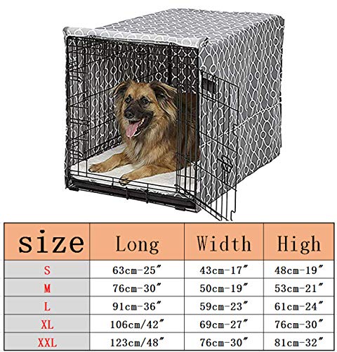 Morezi Dog Crate Cover for Wire Crates, Heavy Nylon Waterproof, Fits Most 25" inch Dog Crates, Easy to Put On, Take Off, and Adjust - Cover only - Blue - Small - Image 3