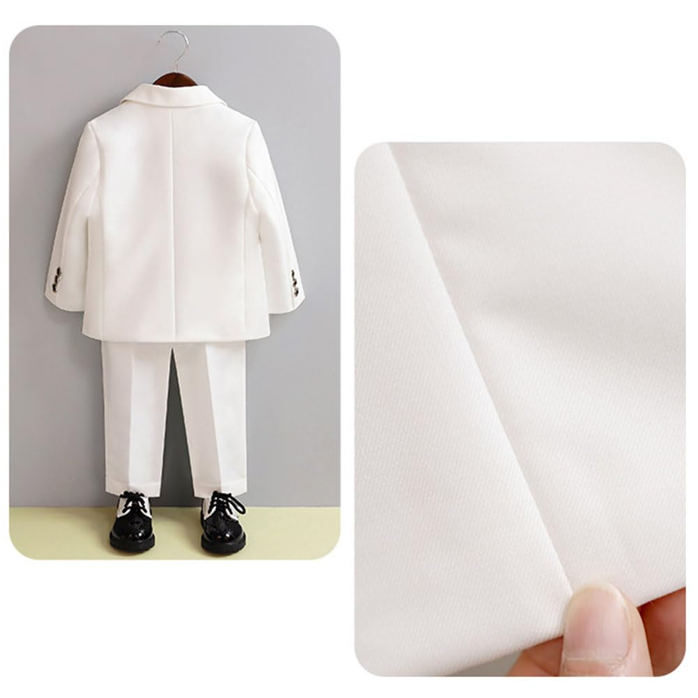 Niños Traje de Caballero Actuación de la Boda Traje de Fiesta de graduación de Cena Mameluco de Camisa con Pajarita Conjunto de Ropa de Bautizo Festivo de Bautismo