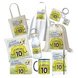 Kembilove® Pack Regalo Personalizado Cádiz Fútbol | Set con Botella, Taza, Bolsa y Más | Regalo Único para Fans con Nombre y Número