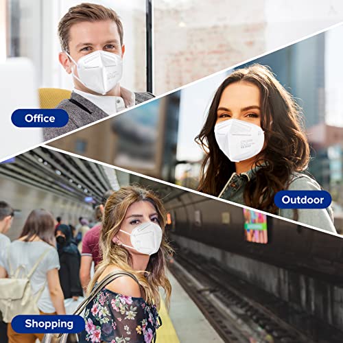 ctc connexions FFP2 Mask 20Pack Disposable FFP2/KN95 Dust Face Masks CE0598 Certified EN149 Standard 5 Layers Filter Protective Mask Individually Packaged - Image 6