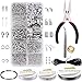 Produktbild EuTengHao Schmuckherstellungs-Set, Schmuckreparatur-Werkzeug-Set mit Schmuckzange, Perlendraht, offener Bindering, Karabinerverschlüsse, Halsketten, Kordel, Bandenden, Schmuckherstellung, für Schmuck