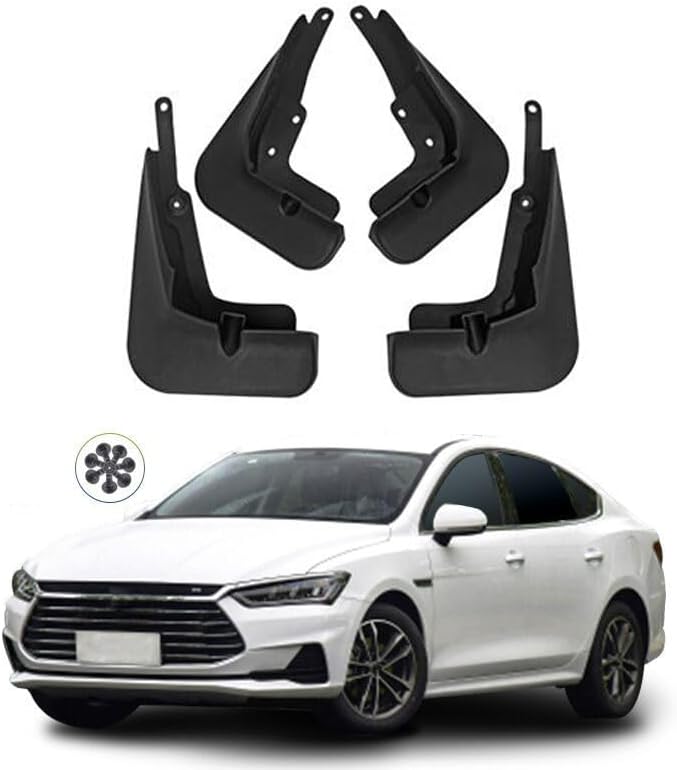 Car Mud Guards Flaps Splash Compatible for BYD Qin Pro 2018-2024 Accessories, Auto Parts Front Rear Mudguard Fender 4pcs/Set