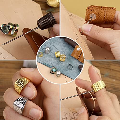 Jnenery 86-A103 10Pcs Hand-Working Sewing Thimble thumb #6