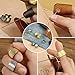 10pcs Sewing Thimble Hand-Working, Adjustable Metal Thimbles Finger Protectors for Hand Sewing, Leather Coin Finger Protector, Leather Thimble Ring for Embroidery, Knitting Quilting DIY Craft Tools