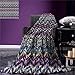 QNWLKJ Blanket Fractal Zig Zag Chevron Motif In Vibranpattern with Murky Tone Effects Image Soft Blanket 100X140Cm