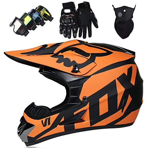 Motorradhelm - JMY-01 Motocross Helm Set - Dirt Bike Fullface Offroad...