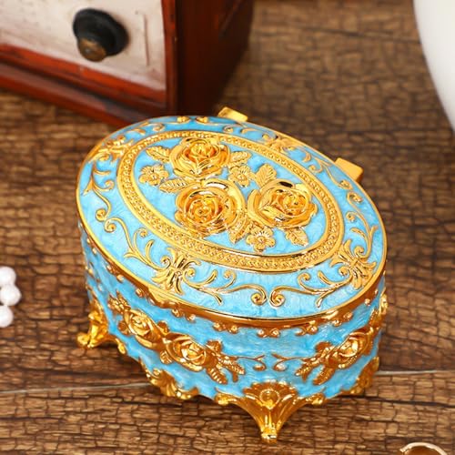 Boîte à bijoux rétro en métal pour protéger et ne plus perdre vos bagues - 4