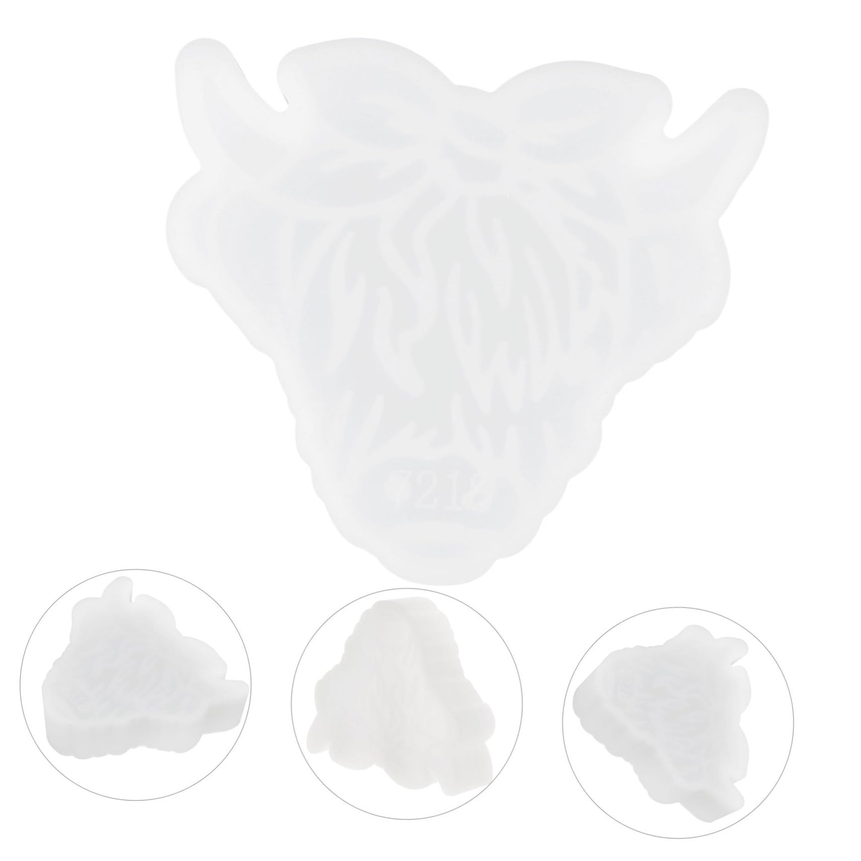 Lurrose 5pièces Moule à Bougie Silicone Forme De Tête De Bœuf Moule Pour Bougies Parfumées Et Dessous De Silicone Flexible Et Réutilisable Pour Créations Artisanales